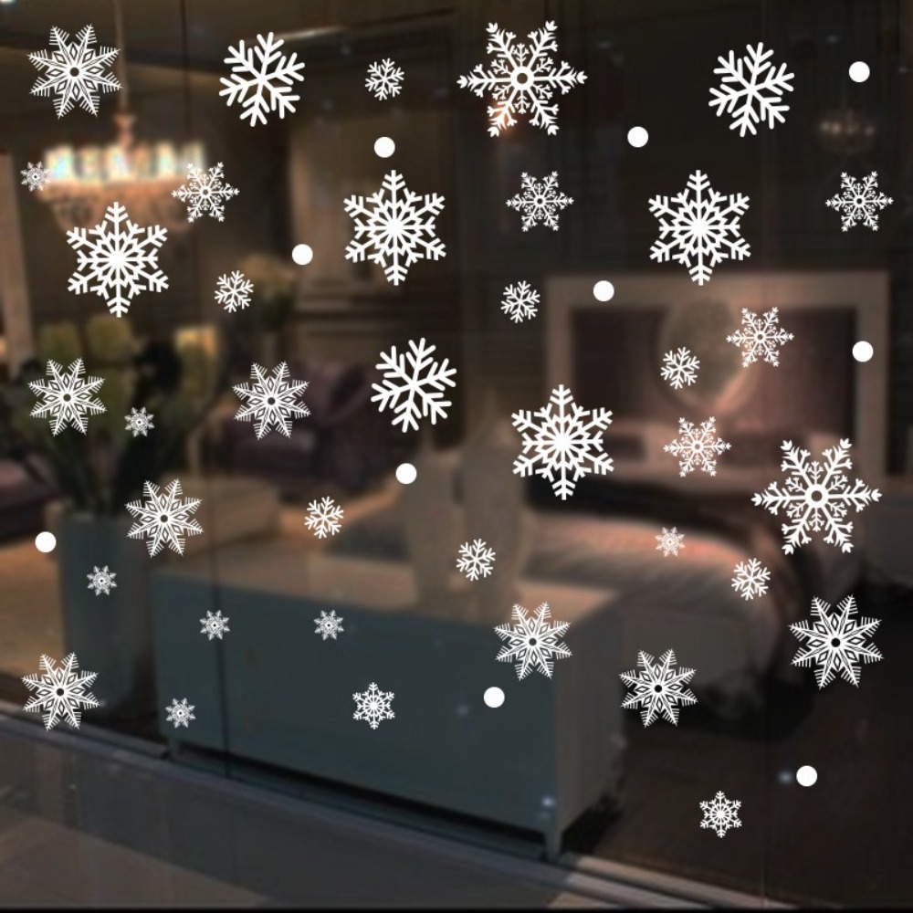 Snowflake Window Decal - 30 Stück PVC Weihnachten Schneeflocken Aufkleber