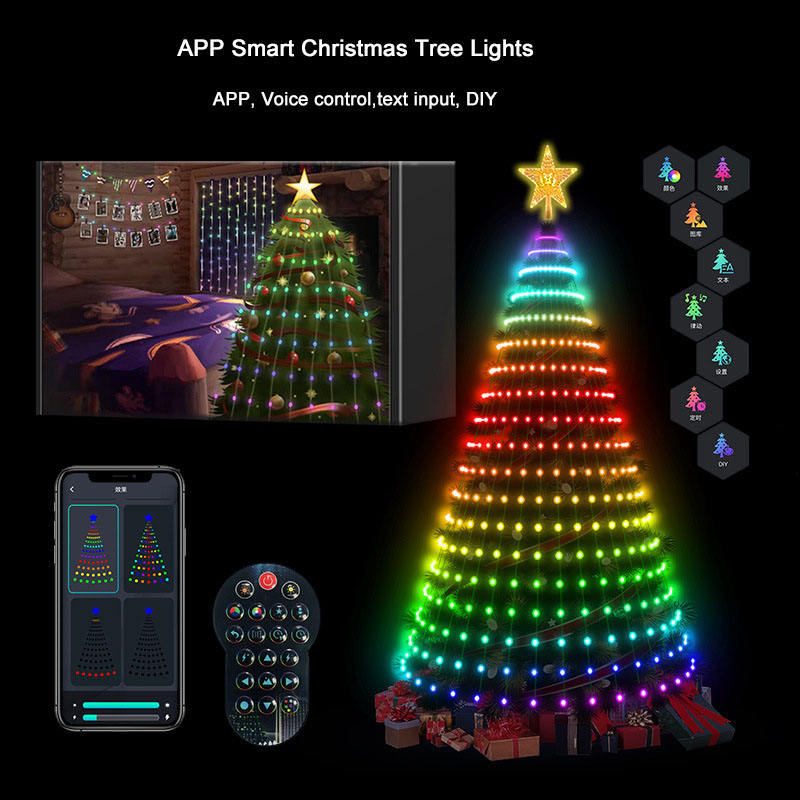 Star Tree Topper - 7FT 400LEDs Smart Weihnachtsbaum Lichter Fee