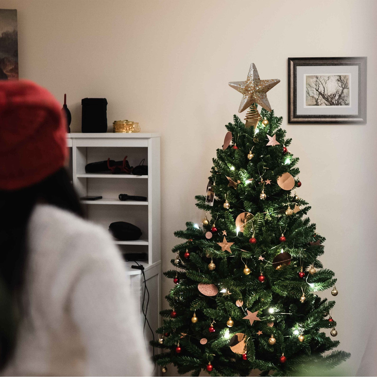 Star Tree Topper - Weihnachtsbaum Top Stern Dekoration glänzend einzigartige