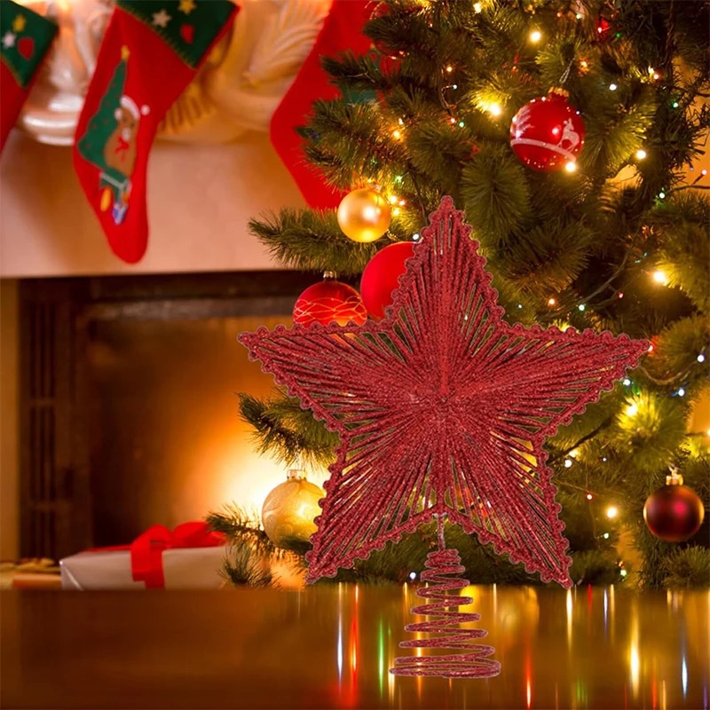 25 cm Rot Glitter Weihnachtsba – Star Tree Topper Bewertung und Preis