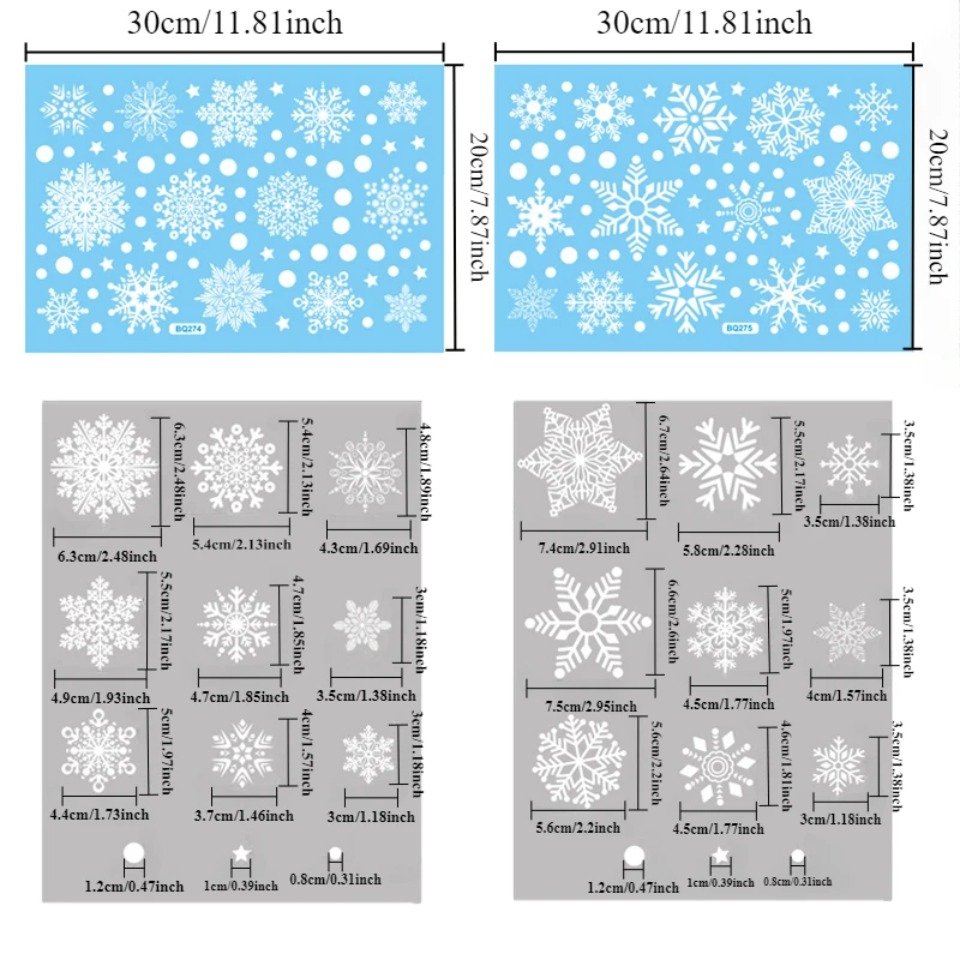 1 Set Schneeflocken-Fensterauf – Snowflake Window Decal Bewertung und Preis