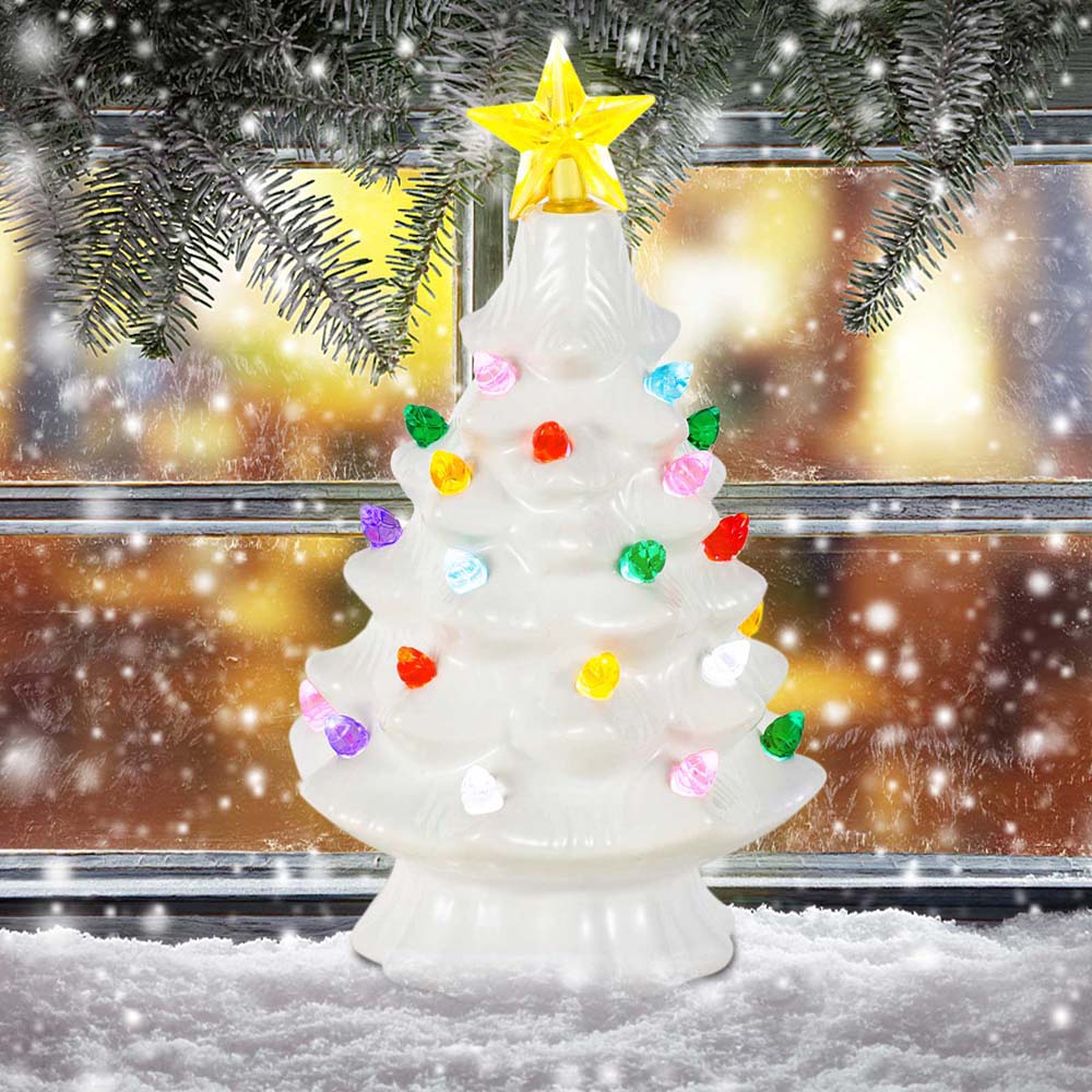 7-Zoll-Keramik-Weihnachtsdorf- – Star Tree Topper Bewertung und Preis