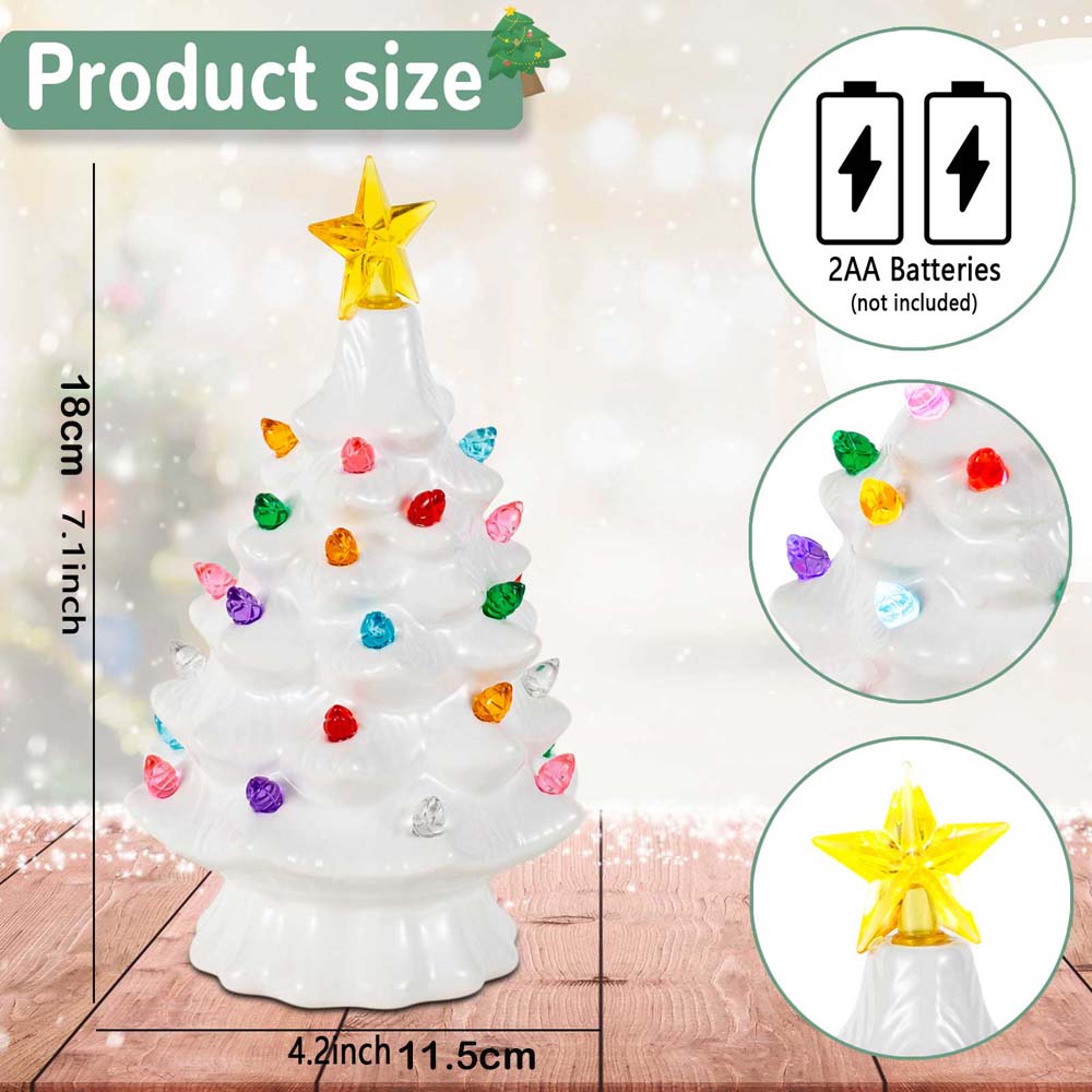 7-Zoll-Keramik-Weihnachtsdorf- – Star Tree Topper Bewertung und Preis