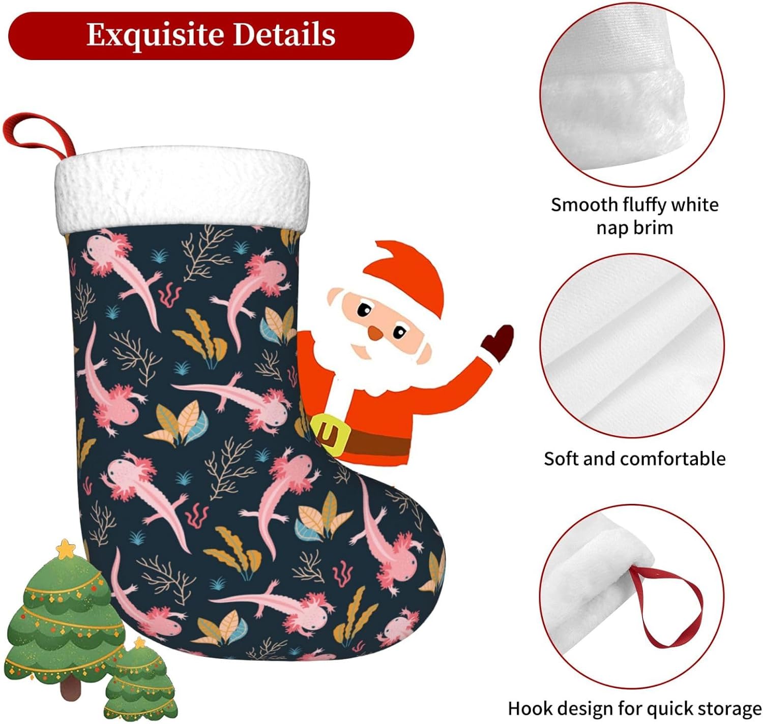 Niedliche Axolotl-Weihnachtsst – Christmas Stocking Hanging Bewertung und Preis