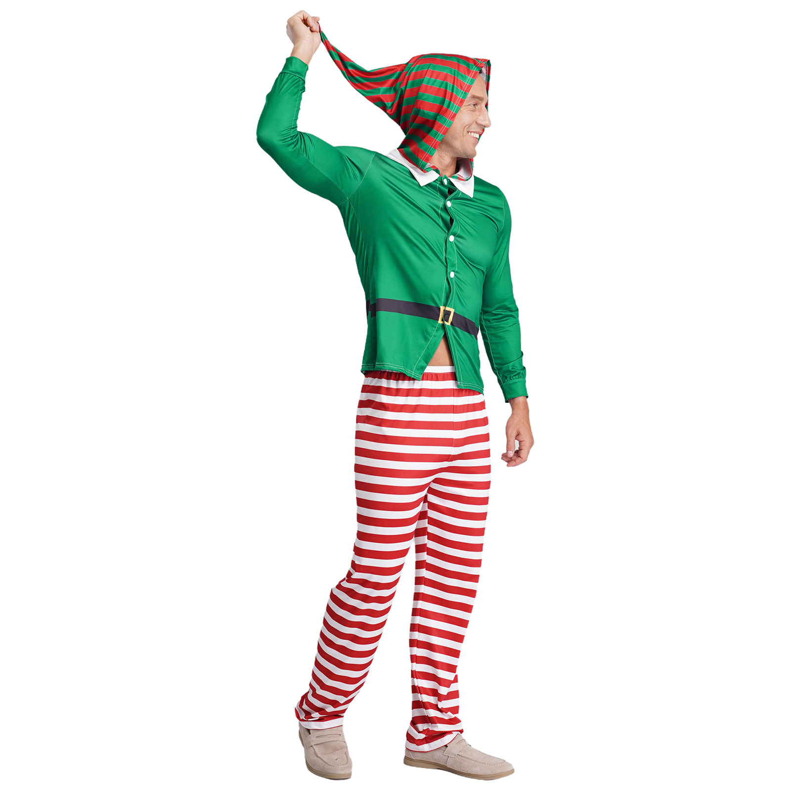 Herren-Weihnachtself-Pyjama, P – Elf Costume Christmas Bewertung und Preis