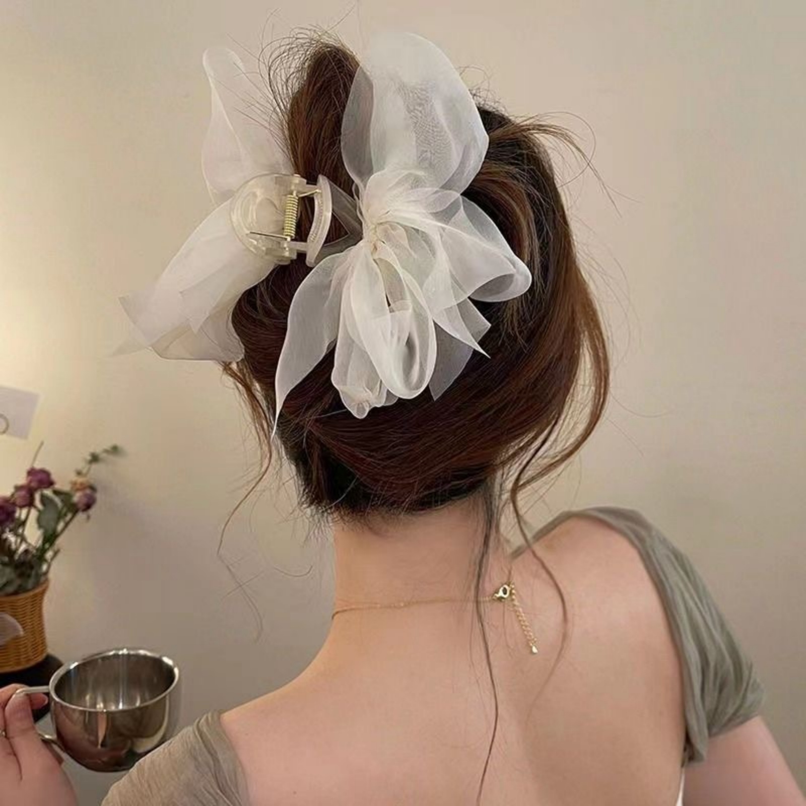 1PCFashion Mesh Tüll Große Sch – Ribbon Bow Gift Bewertung und Preis