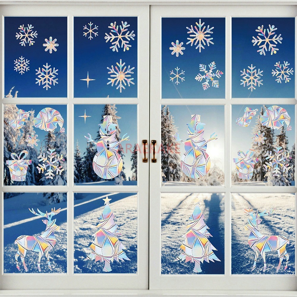 2er-Set elektrostatische Weihn – Snowflake Window Decal Bewertung und Preis