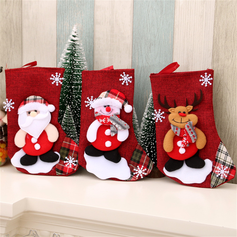 Leinen-Weihnachtsstrümpfe, Ges – Christmas Stocking Hanging Bewertung und Preis